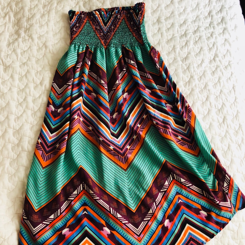One Clothing: Strapless Boho High-Low Sundress